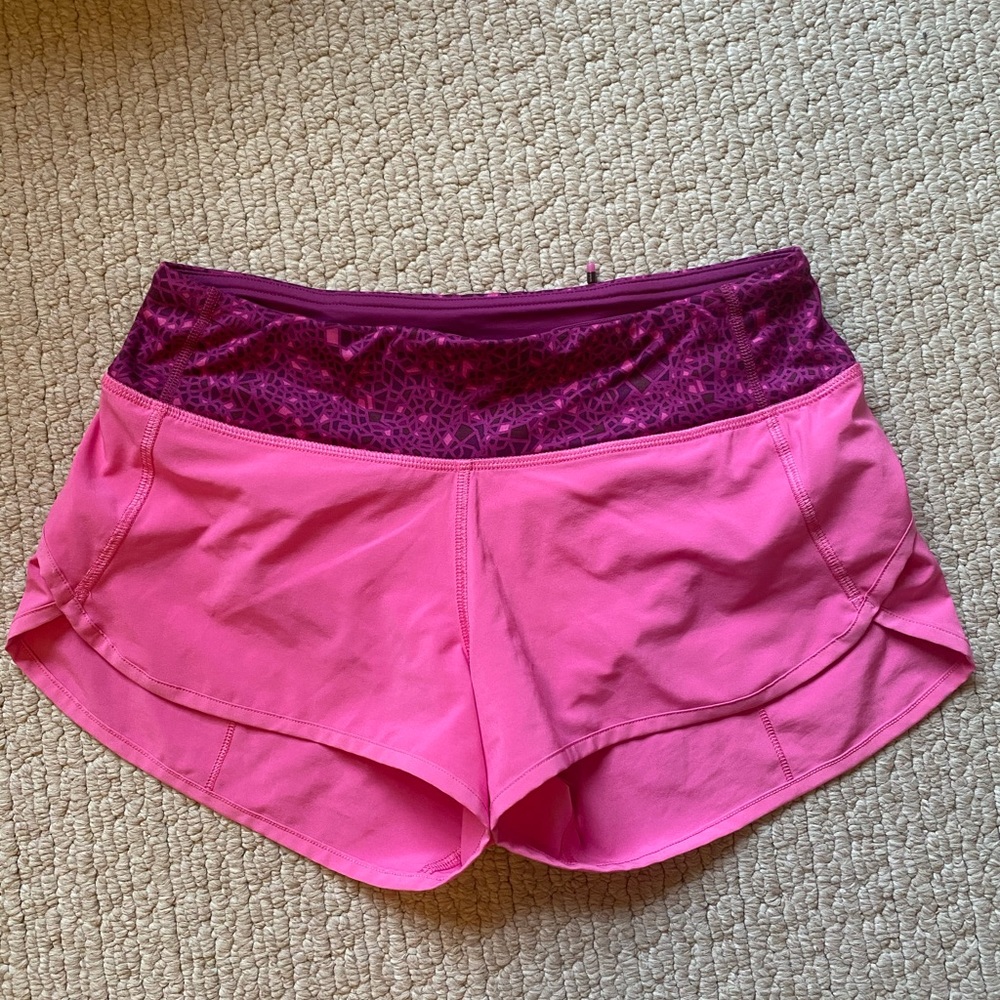 Pink lululemon shorts size 4!